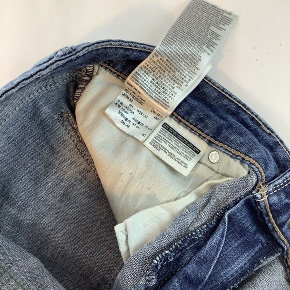 Levis Womens 529 Blue Jeans Size M Curvy Bootcut Mid Rise Stretch Denim 28x32 - Picture 8 of 10
